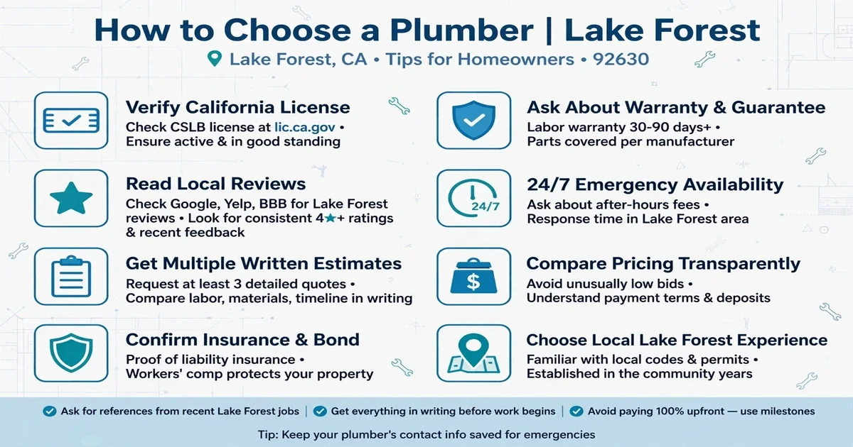 Written plumbing estimate on a clipboard on a kitchen counter