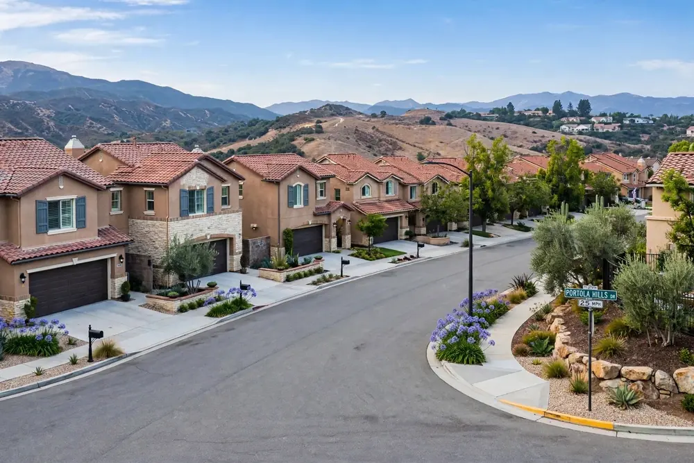 Condominiums and greenbelt in Portola Hills