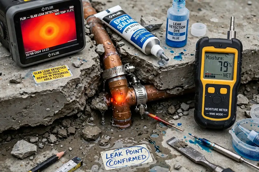 Water meter leak indicator dial spinning
