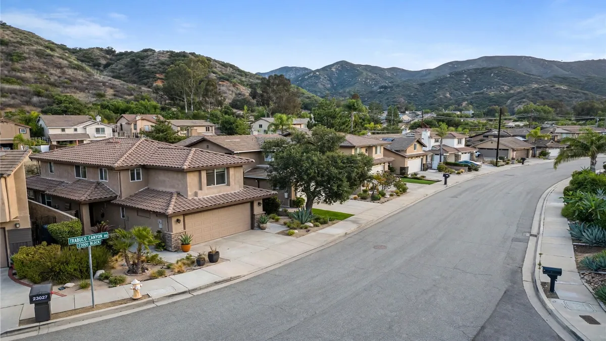 Oak-lined road in Trabuco Canyon